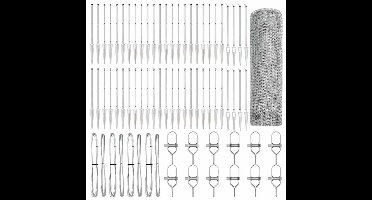 vidaXL - Hekpaal. - Zilverkleurig