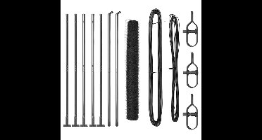 vidaXL - Hekpaal. - Grijs
