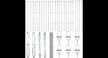 vidaXL - Hekpaal. - Zilver
