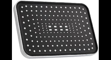 Gigicial Vierkante regendouchekop - Grote douchekop - ABS-materiaal, zelfreinigend - 1 stuk - Speciaal voor de badkamer, zilver