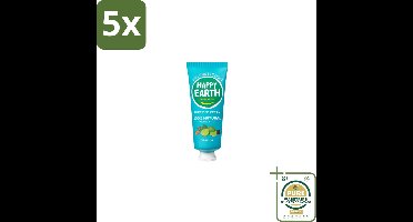 5 x Happy Earth – Deodorant Cream – 100% Natuurlijk Cedar Lime – 40 ml - Grootverpakking - 100% Natuurlijk Deodorant - Natuurlijke Deodorant Crème - Deodorant Crème Ceder Lime - Frisse Geur - Huidvriendelijk Deodorant