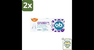 o.b. – Extra Protect Tampons – Super – 16 Tampons - Voordeelverpakking - 2 stuks - Vochtabsorptie - Lekkenvoorkomen