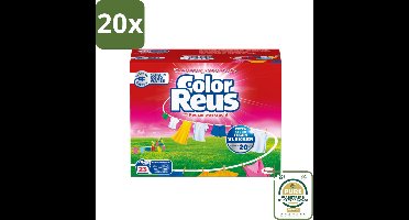 20 x Color Reus - Waspoeder - Gekleurde Was - 23 Wasbeurten - Grootverpakking - Kleurbehoud - Vlekverwijdering - Frisse Geur - Waspoeder - Gekleurde Was