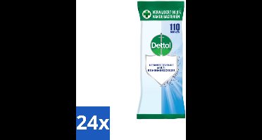 24 x Dettol - Reinigingsdoekjes - Extra Grootverpakking - Gezinshygiëne - 110 Doekjes - Reinigingsdoekjes - Antibacterieel - Schoonmaak - Hygiëne - Gezin