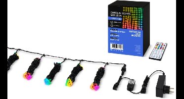 Smart lichtgordijn · RGB · 630 lampjes · 2x3m · IP44 Wifi / Bluetooth · Inclusief app