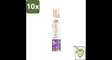 10 x Wella – Deluxe Pure Fullness – Haarmousse – 200 ml - Grootverpakking - Haarmousse - Volume - Haarbescherming - Kerashield 5 - Anti-pluis