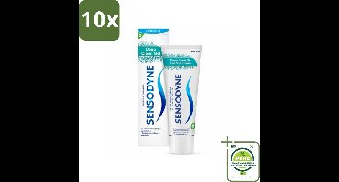 10 x Sensodyne - Tandpasta - Deep Clean Gel - Grondige Reiniging - 75 ml - Grootverpakking - Tandpasta Voor Gevoelige Tanden - Gevoelige Tanden - Diepe Reiniging - Fluoride Tandpasta - Tandplak Verwijderen