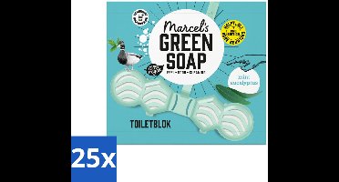 25 x Marcel's Green Soap - Toiletblok - Munt & Eucalyptus - Langdurige werking - 1 Toiletblok - Toiletreiniger - Toiletblok - Munt En Eucalyptus - Frisse Geur - Milieuvriendelijk