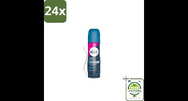 Veet - Ontharingsspray - Gevoelige Huid - Makkelijk Aanbrengen - 150 ml - Voordeelverpakking - 24 stuks - Ontharingsspray - Ontharen