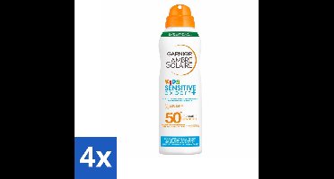 Garnier - Ambre Solaire - Mist Spray - Kids Sensitive Expert+ - Hypoallergeen - SPF 50+ - 150 ml - Voordeelverpakking - 4 stuks