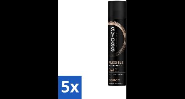 Syoss - Hold & Flex - Haarspray - Flexibele Fixatie - 300 ml - Bulkverpakking - 5 stuks