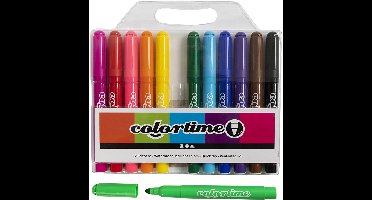 Colortime stiften, lijndikte 5 mm, standaardkleuren, 12 stuk/ 1 doos