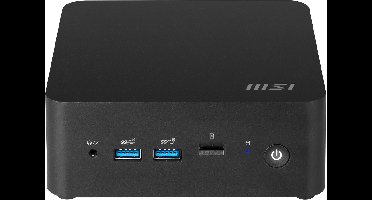 MSI Cubi NUC 13MQG - Barebone-PC Intel Core i5-1345U - Intel Iris Xe Graphics - Max 64 GB DDR5 - Wi-Fi 6E - Bluetooth 5.3 - Geen OS - Zwart