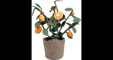 KidsDepot Plant Orange Vilt - Sierplant - Kunstplant - Kinderkamer of woonkamer