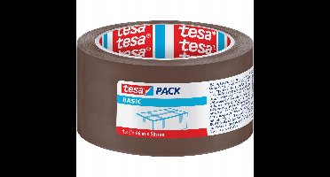 Tesa Pakkingtape Bruin 66m x 50mm - Sterk Acryl voor Verzending