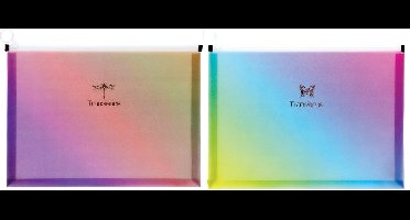 Centrum Glitter Rainbow Map, 24,5x33x3cm, PP 0,18mm, Mix kleuren