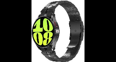 Steel Band - Geschikt voor Samsung Galaxy Watch 4 / 5 / 6 / 7 / FE (20 mm) - Zwart