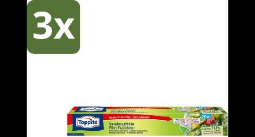 3 x Toppits – Vershoudfolie – 32,5 cm × 20 m - Koffiezetapparaat