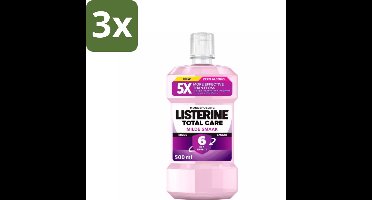 3 x Listerine – Mondwater – Total Care – Extra mild – 500 ml - Koffiezetapparaat