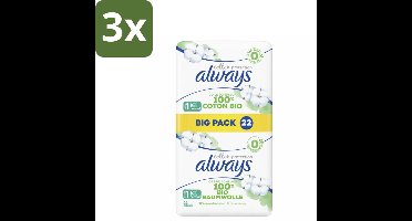 Always - Maandverband - Normal - Cotton Protection - Met Vleugels - 22 Maandverband - Bulkverpakking - 3 stuks