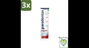 3 x Parodontax - Tandpasta - Tandvlees+Gevoeligheid & Adem - Whitening - 75 ml - Grootverpakking - Tandvlees - Gevoeligheid - Adem - Witte Glimlach - Tandpasta