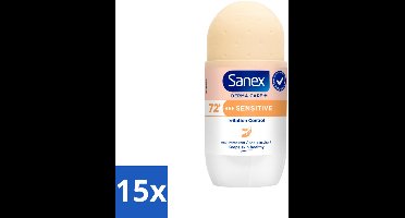 15 x Sanex – Deodorant Roller – Dermo Sensitive – 53 ml - Kabel - Kabels - Kabelsysteem - Kabelsysteem