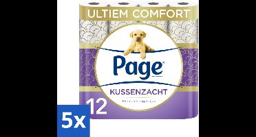 5 x Page – Toiletpapier – Kussenzacht 3-laags – 12 rollen - Koffie - Koffiezetapparaat - Koffiezetapparaat Met Automatische Functie