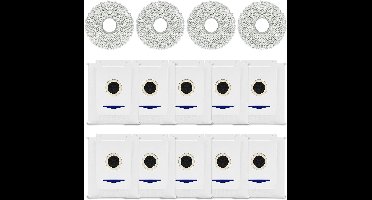 Cosensi - Accessoireset voor robotstofzuiger: 14-delige set, schoonmaakdoeken, stofzakken