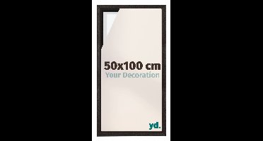 Your Decoration - Baklijst 50x100 cm - Eiken Donker - Baklijst voor Canvas - MDF - Lyon