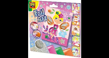 SES Creative Foil art - Sprookjeswereld vriendjes - Knutselen - Voor Kinderen Vanaf 5 Jaar - 4 Kleuren - 6 Kaarten