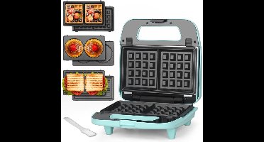 Wafelijzer met Verwisselbare Platen - Contact Grill - Tosti Apparaat
