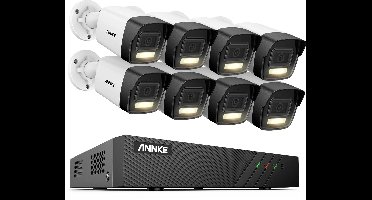Beveiligingscamera – Camerabewaking – Bewakingscamera – IP-camera – Buitencamera – 8-Kanaals NVR Set Met 6MP Beeld – Ingebouwde 1TB HDD & PoE Verbinding