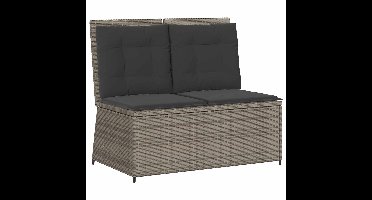 vidaXL - Tuinbank - Grijs - poly - rattan