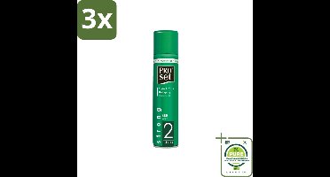 3 x Proset Haarspray Sterk 300 ml - Grootverpakking - Haarspray - Sterke Fixatie - 24 Uur - ProVitamine B5 - Gezond Haar