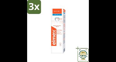 3 x Elmex Tandpasta Anti-Cariës Gentle White 75 ml - Grootverpakking - Anti Cariës - Tandpasta - Gaatjes Beschermen - Whitening - Tanden Sterk Maken