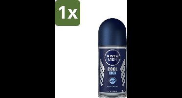 1 x Nivea - Deo Roll-On - Men - Cool Kick FM - Anti-Transpirant - 50 ml - Anti-transpirant - Deodorant - Mannelijke Geur - 48 Uur Bescherming - Koelboost