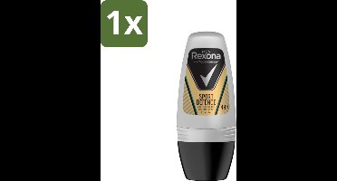 1 x Rexona Men - Sport Defence - Deo Roll-on - 50 ml - Sport Deodorant - Zweetgeur - Actieve Mannen - Deodorant Voor Mannen - Droge Oksels