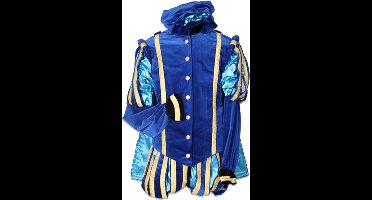 Piet fluweel met cape Malaga Blauw / Babyblauw.