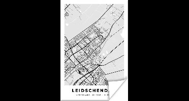 Poster Stadskaart - Leidschendam - Grijs - Wit - 20x30 cm - Plattegrond
