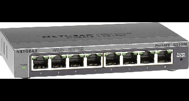 NETGEAR ProSAFE GS108E - Netwerk Switch - Smart Managed - 8 Poorten