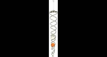 Nature's Melody Vortex Spinner Crystal 45 Cm Rvs/glas Zilver/oranje
