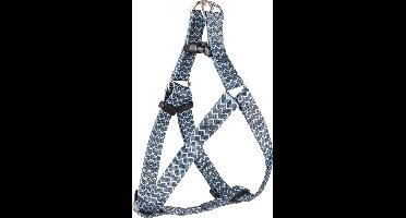 Flamingo Sinam Step&go - Harnas Honden - Harnas Step&go Sinam Groen/grijs S 35-50cm 15mm - 1st - 127968 - 1st