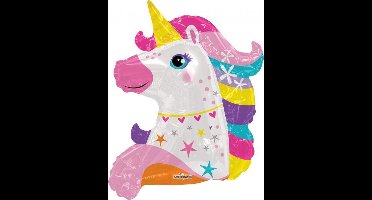 Globos Folieballon Unicorn Meisjes 91 Cm Wit/roze