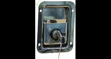 Kofferslot, 119mm x 92mm, inc. 2 sleutels, RVS