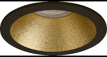 Spot Armatuur GU10 - Proma Pollon Pro - GU10 Inbouwspot - Rond - Zwart/Goud - Aluminium - Verdiept - Ø82mm