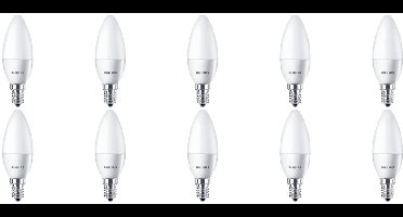 PHILIPS - LED Lamp 10 Pack - CorePro Candle 827 B35 FR - E14 Fitting - 5.5W - Warm Wit 2700K | Vervangt 40W