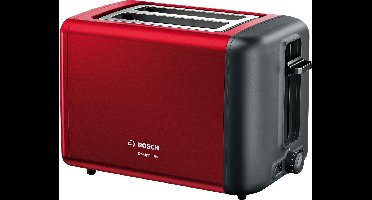 Bosch Tat3P424 Designline Broodrooster Rood/Zwart