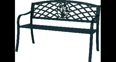 Tuinbank Tuinbank - zitbank - tuinmeubel metaal,  zwart 114 cm