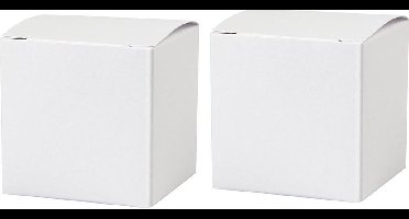 Creotime Vouwpapieren Doosjes 5,5 X 5,5 X 5,5 Cm Wit