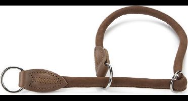 Beeztees leren wurgband Buffalo rond. Bruin. 45 cm x 10 mm.